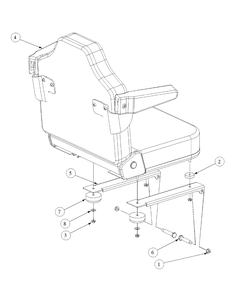 Seat Assembly Diagram and Parts List for M48-HN 53BB5E6V750-20-HP-OHV Cub Cadet Lawn Tractor